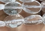 CNC762 15.5 inches 8*12mm faceted oval white crystal beads