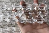 CNC807 18*20mm - 20*25mm faceted nuggets white crystal beads