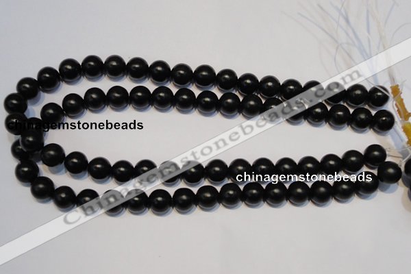 CNE02 15.5 inches 6mm round black stone needle beads wholesale