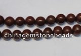 CNE08 15.5 inches 6mm round red stone needle beads wholesale