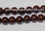 CNE10 15.5 inches 10mm round red stone needle beads wholesale