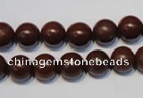 CNE11 15.5 inches 12mm round red stone needle beads wholesale