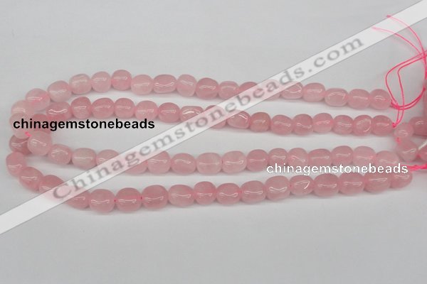 CNG07 15.5 inches 9*12mm nuggets rose quartz gemstone beads