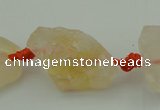 CNG1001 15.5 inches 15*25mm - 25*30mm nuggets citrine gemstone beads