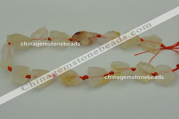 CNG1001 15.5 inches 15*25mm - 25*30mm nuggets citrine gemstone beads