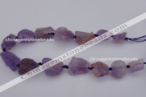 CNG1005 15.5 inches 15*25mm - 25*30mm nuggets amethyst gemstone beads