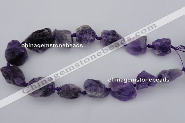 CNG1006 15.5 inches 15*25mm - 25*30mm nuggets dogtooth amethyst beads