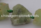 CNG1009 15.5 inches 15*25mm - 25*30mm nuggets green rutilated quartz beads