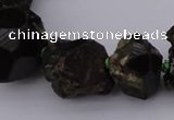 CNG1016 15.5 inches 10*14mm - 18*25mm nuggets green garnet beads