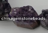 CNG1019 15.5 inches 20*25mm - 25*35mm nuggets amethyst gemstone beads