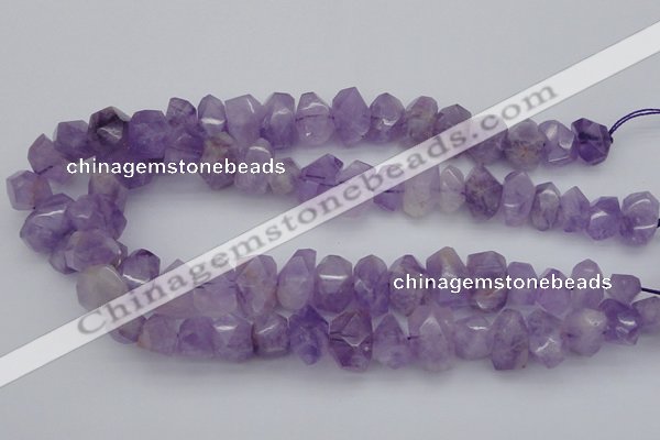 CNG1024 10*14mm - 15*20mm faceted nuggets lavender amethyst beads