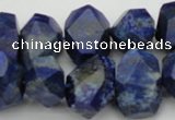 CNG1028 15.5 inches 10*14mm - 15*20mm faceted nuggets lapis lazuli beads