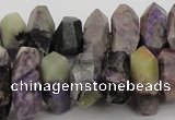 CNG1029 15.5 inches 10*14mm - 15*20mm faceted nuggets charoite beads