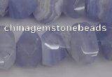 CNG1037 12*16mm - 15*20mm faceted nuggets blue lace agate beads