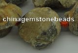 CNG1045 15.5 inches 15*20mm - 25*35mm nuggets inkstone fossil beads