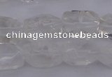 CNG1055 15.5 inches 12*16mm - 15*20mm faceted nuggets white crystal beads