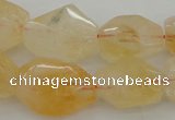 CNG1057 15.5 inches 12*16mm - 15*20mm faceted nuggets citrine beads