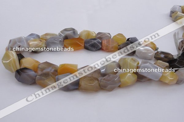 CNG1061 15.5 inches 12*16mm - 15*20mm faceted nuggets Botswana agate beads