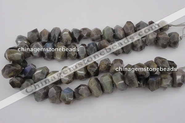 CNG1073 15.5 inches 12*16mm - 15*20mm faceted nuggets labradorite beads