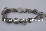 CNG1077 15.5 inches 13*18mm - 20*25mm nuggets plated rose quartz beads