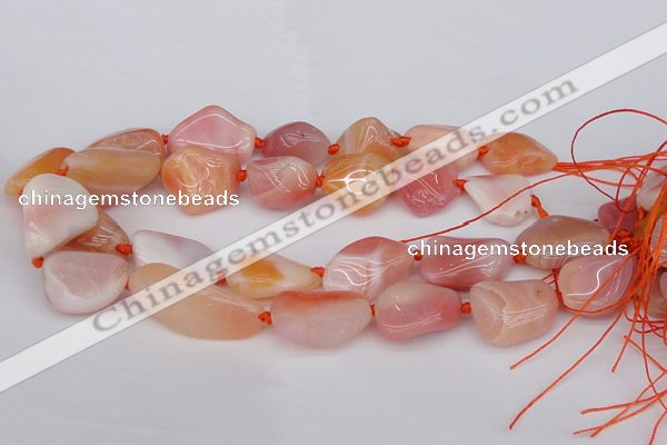 CNG1080 15.5 inches 12*20mm - 14*35mm nuggets red botswana agate beads
