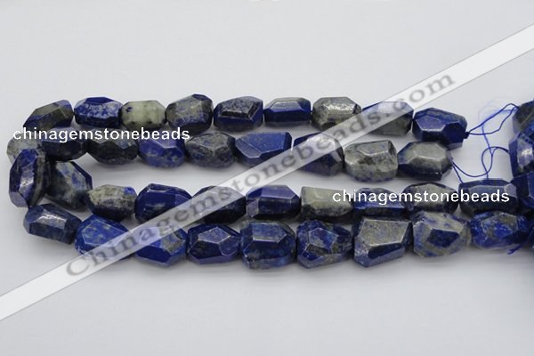 CNG1088 15.5 inches 15*20mm - 18*25mm faceted nuggets lapis lzuli beads