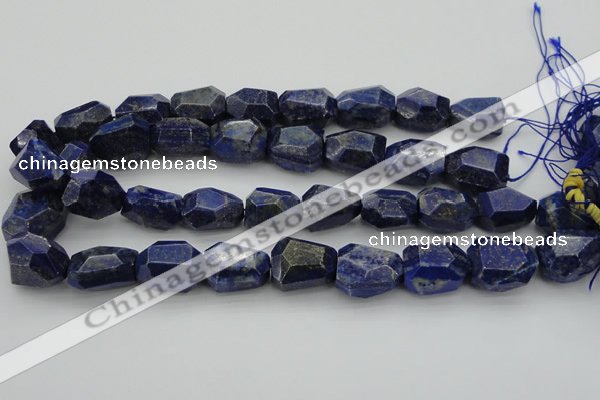 CNG1089 15.5 inches 15*20mm - 18*25mm faceted nuggets lapis lzuli beads