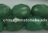 CNG1093 15*20mm - 18*25mm faceted nuggets green aventurine beads