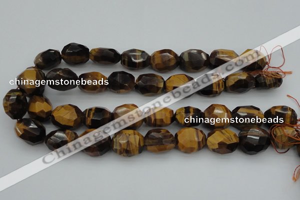 CNG1094 15*20mm - 18*25mm faceted nuggets yellow tiger eye beads