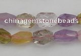 CNG1102 15.5 inches 8*12mm - 10*14mm faceted nuggets mixed quartz beads