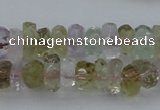 CNG1105 15.5 inches 5*8mm - 6*12mm faceted nuggets mixed quartz beads