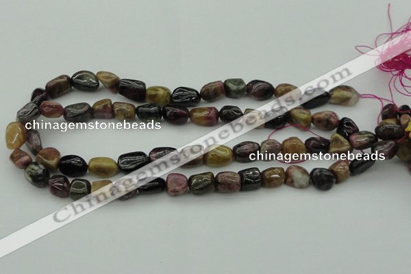 CNG1107 15.5 inches 8*12mm - 10*14mm nuggets tourmaline beads