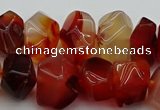 CNG1145 15.5 inches 10*14mm - 15*20mm faceted nuggets red agate beads