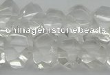 CNG1150 15.5 inches 10*14mm - 15*20mm faceted nuggets white crystal beads