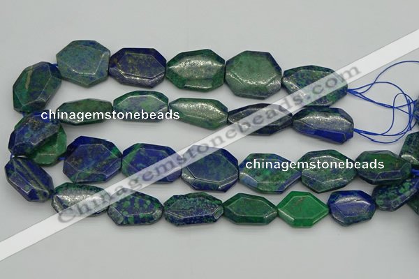 CNG1155 15.5 inches 20*25mm - 25*35mm freeform chrysocolla beads