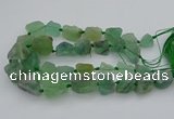 CNG1165 15.5 inches 15*25mm - 25*30mm nuggets green fluorite beads