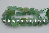 CNG1165 15.5 inches 15*25mm - 25*30mm nuggets green fluorite beads