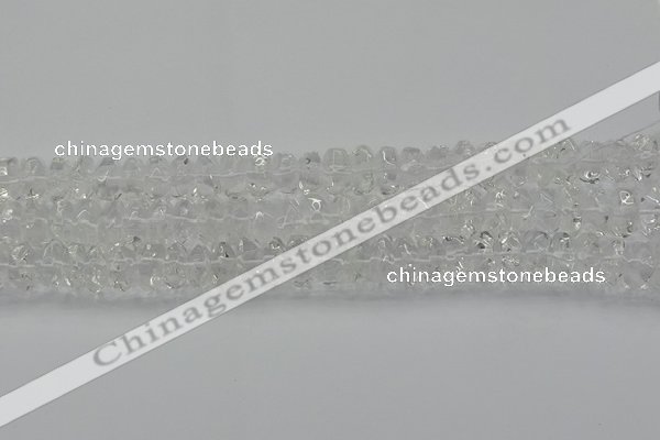 CNG1175 15.5 inches 6*14mm - 8*14mm nuggets white crystal beads