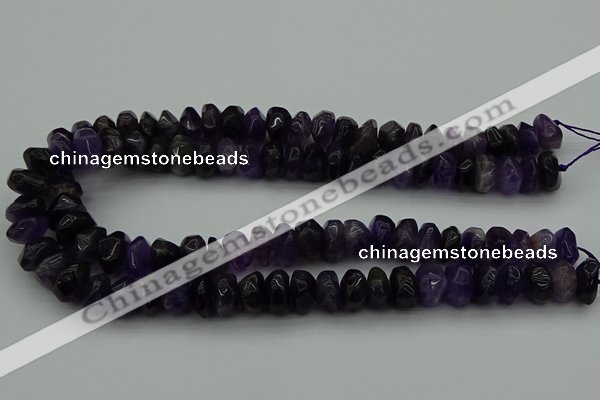 CNG1180 15.5 inches 6*14mm - 8*14mm nuggets amethyst beads