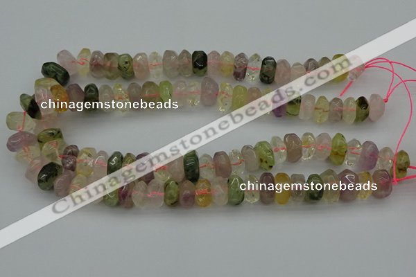 CNG1182 15.5 inches 6*14mm - 8*14mm nuggets mixed quartz beads