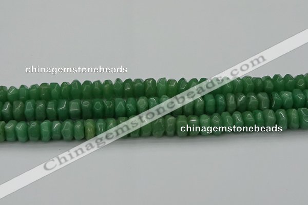 CNG1184 15.5 inches 6*14mm - 8*14mm nuggets green aventurine beads