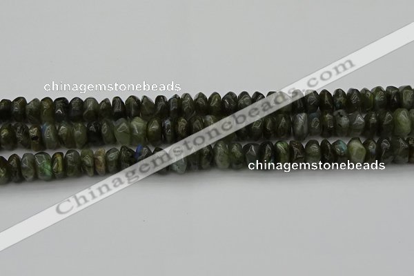 CNG1186 15.5 inches 6*14mm - 8*14mm nuggets labradorite beads