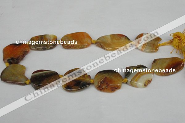 CNG1201 15.5 inches 20*30mm - 25*35mm freeform agate beads