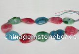 CNG1207 15.5 inches 20*30mm - 30*40mm freeform agate beads