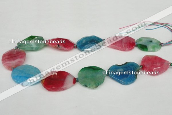 CNG1207 15.5 inches 20*30mm - 30*40mm freeform agate beads