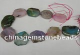 CNG1208 15.5 inches 25*35mm - 35*45mm freeform agate beads