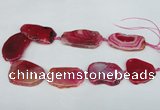CNG1218 15.5 inches 25*35mm - 35*45mm freeform agate beads