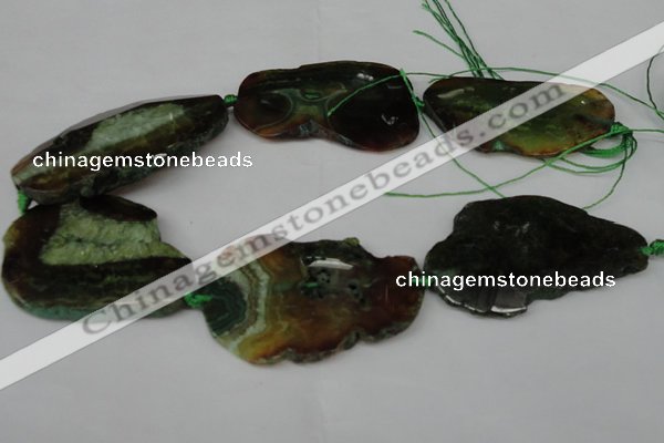 CNG1221 15.5 inches 30*50mm - 40*55mm freeform agate beads