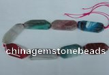 CNG1226 15.5 inches 20*35mm - 24*45mm freeform agate beads