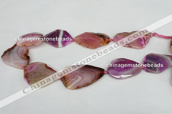 CNG1230 15.5 inches 25*35mm - 30*50mm freeform agate beads